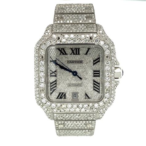 cartier watches diamond mens|men's diamond watch real.